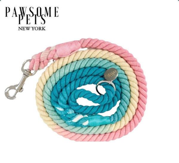 PawPawPaw Cotton Rope Dog Leash — Candyland